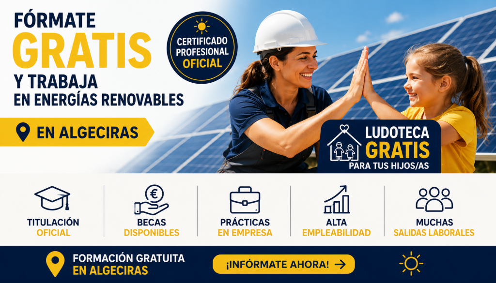 Curso oficial de plan¡cas solares en algeciras con ludoteca gratis
