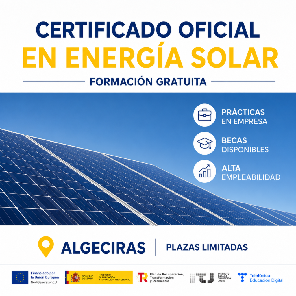 Certificado Profesional de Placas Solares en Algeciras | ENAE0108 Grati